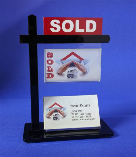 real estate business card holder